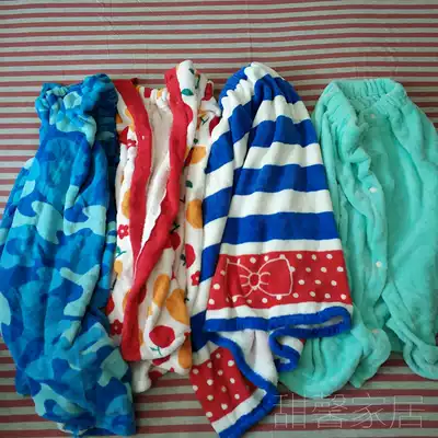 Treatment ~ export Japanese children's tube bath skirt various sizes soft non-static polyester fiber cartoon bathrobe