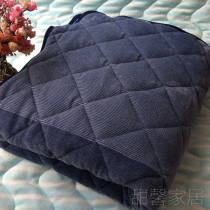 Foreign trade tail single thickened mat light gray dark blue flange coral velvet 100 120 140 m * 200cm bed pad