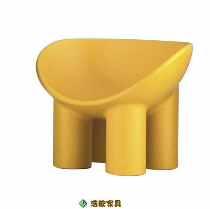 Manufacturer Direct Sales Creative Abstract Art Glass Fiber Elephant Leg Dining Chair Outdoor Casual Sofa Multicolored Color