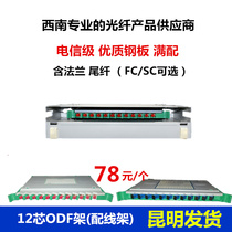 Single-mode 12-port optical fiber distribution frame Carrier-grade ODF frame 12-core ODF disk ODF unit body full distribution Yunnan communication