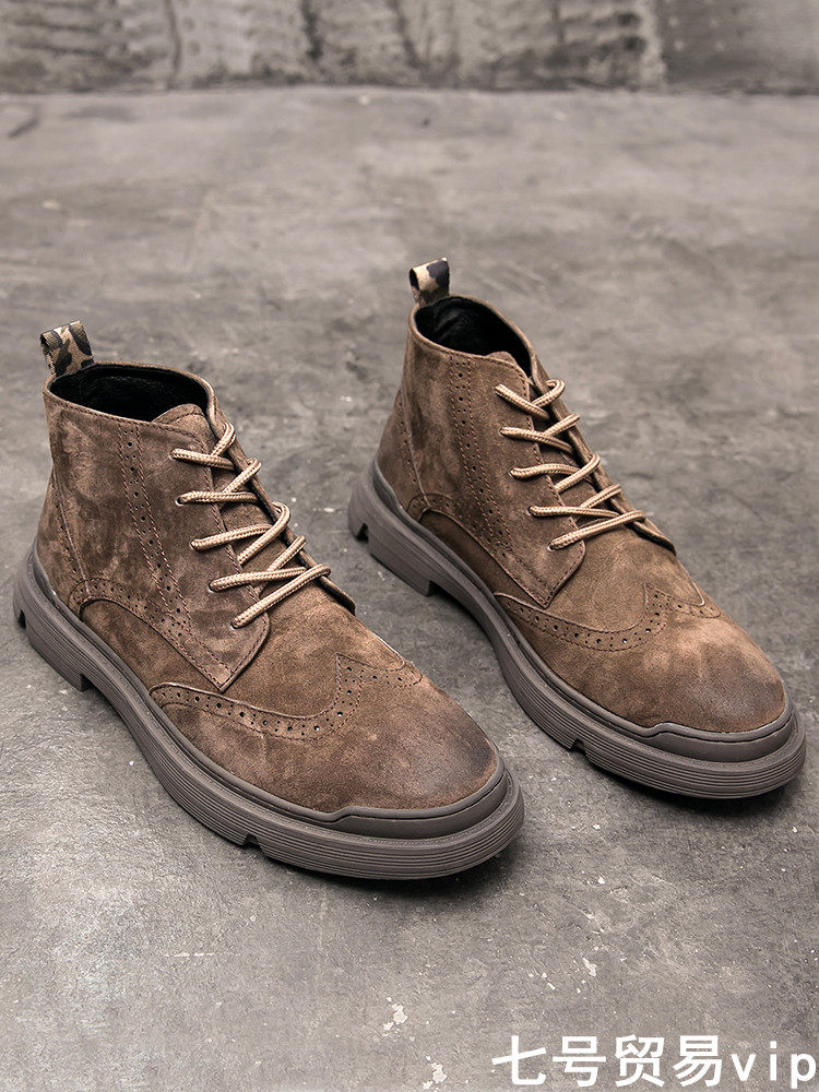 Martin Boots Men Retro Spring New England High-Help Leisure Shoes Current Hundred Bullock Boots