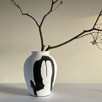 Yan Ji Feng ceramic Japanese Zen hand-painted vase ornaments living room B & B model room porch TV cabinet decoration