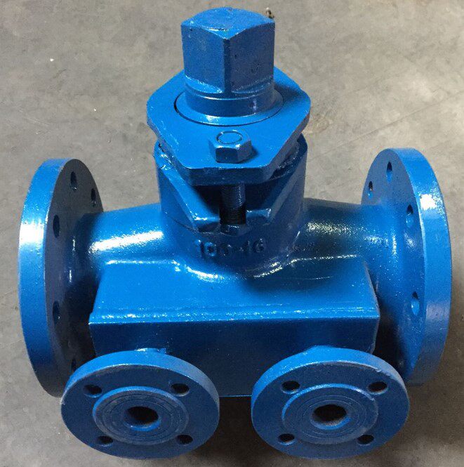 BX44W-16C cast steel asphalt special insulated tee flange screw plug valve Shanghai Lianglabor Valve DN50 65