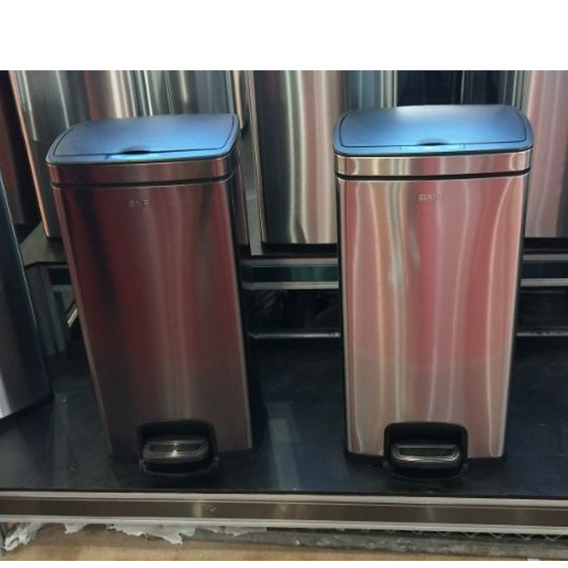 South pedalling garbage bins Home Kitchen Big muted slow down downpedalling stainless steel 20 l