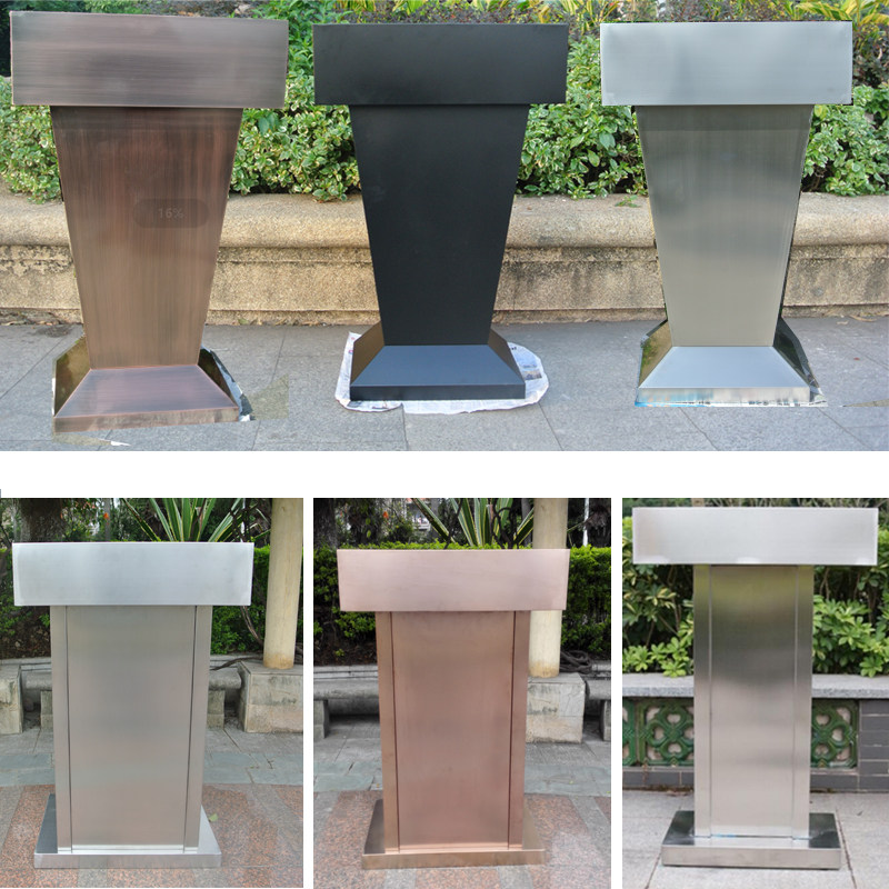 Conical Stainless Steel Campus Class Front Lecture Desk Teachers Lecture Desk Outdoor security Station Kong Desk Activities Lecture Desk