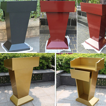 Hotel welcome desk coach on duty desk teacher commentary desk stainless steel titanium activity lecture desk duty desk