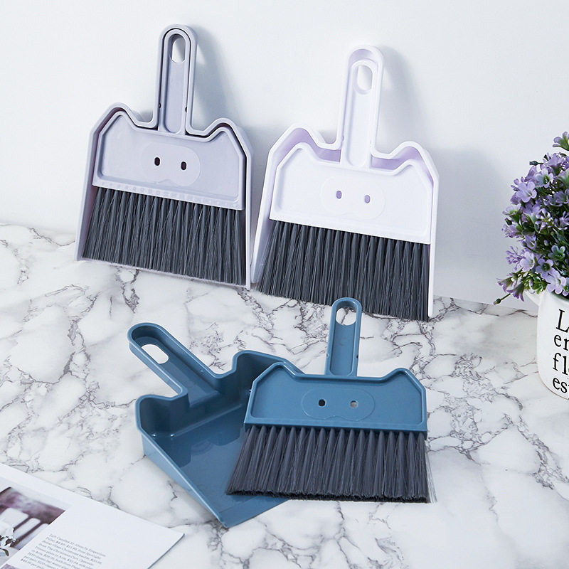 Cat litter cleaning broom rabbit cage garbage shovel small sweeping desktop broom brush cat cage cleaning broom dustpan set