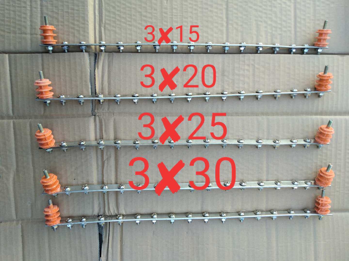 Network cabinet copper bar 19-inch standard copper bar 3X15X490 cabinet copper bar