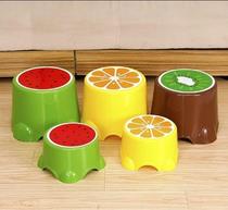 Baby bath stool Childrens learning chair Creative large fruit plastic round stool Watermelon small bench for shoe stool