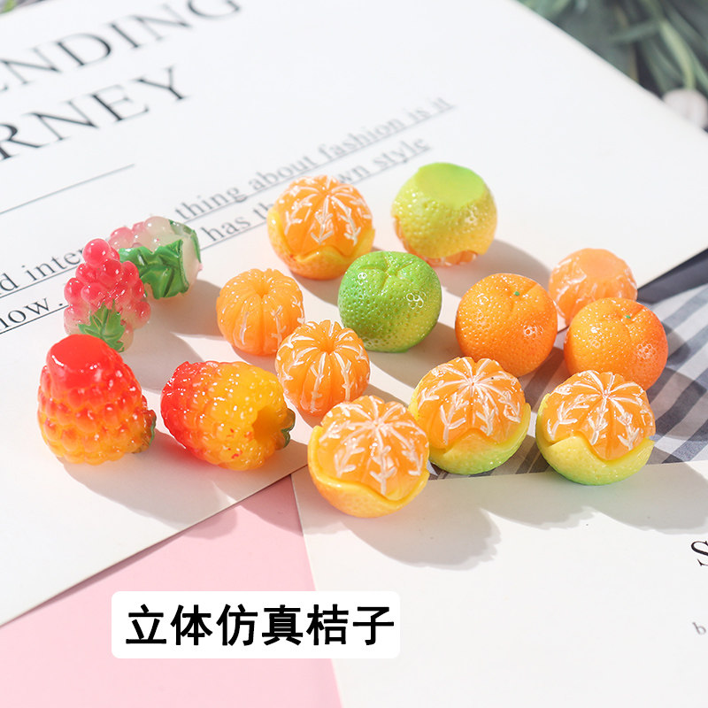 Leaf sister simulation fruit three-dimensional orange diy accessories creative handmade materials homemade cream stationery box