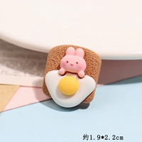 Жареный яичный кролик хлеб