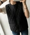 Mùa thu đông Hàn Quốc mới vest nữ ngắn đoạn cotton nhẹ áo vest cổ tròn vest vest rộng vai sinh viên hoang dã Áo vest