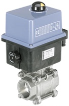 burkert 8804-2 2-way and 2 3-way ball valves with electric rotary drive