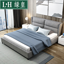 Nordic cloth art bed can be detached to wash small household type main bedroom with double bed 1 8 m 1 5 modern minimalist bedroom net red cloth bed