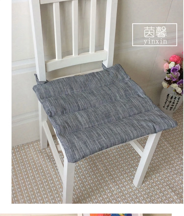 Cotton và lanh đơn giản đệm bàn ăn và ghế đệm mùa đông thoáng khí xe văn phòng sinh viên mỏng phần sofa đệm mat phong cách Nhật Bản thảm ghế gỗ phòng khách