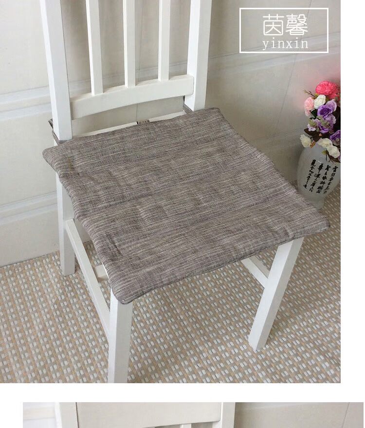 Cotton và lanh đơn giản đệm bàn ăn và ghế đệm mùa đông thoáng khí xe văn phòng sinh viên mỏng phần sofa đệm mat phong cách Nhật Bản đệm ghế gỗ phòng khách