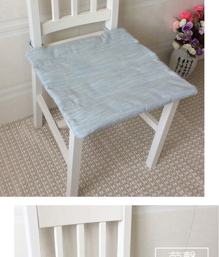 Cotton và lanh đơn giản đệm bàn ăn và ghế đệm mùa đông thoáng khí xe văn phòng sinh viên mỏng phần sofa đệm mat phong cách Nhật Bản đệm ghế gỗ phòng khách