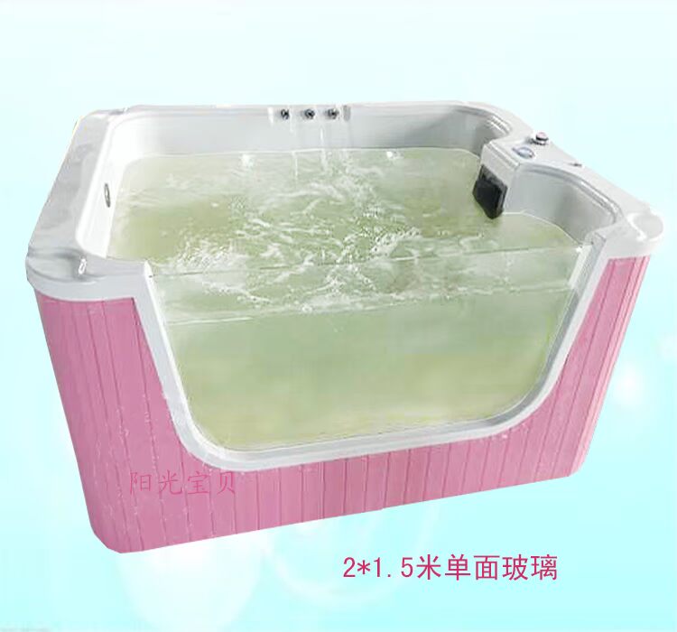 Bể bơi acrylic thiết bị bể bơi cho bé Bộ lọc nhiệt tĩnh bong bóng lướt sóng đa chức năng bể bơi trẻ em - Bể bơi / trò chơi Paddle ho boi tre em