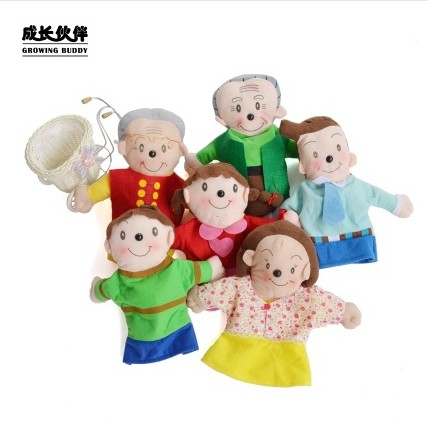 Kindergarten early to teach parent-child props Happy family game hand puppet big mouth able to move animal hands occasionally