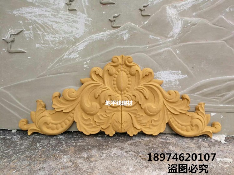 Central European villa door triangle mountain flower exterior wall decorated relief finished products EPS foam carvings customized