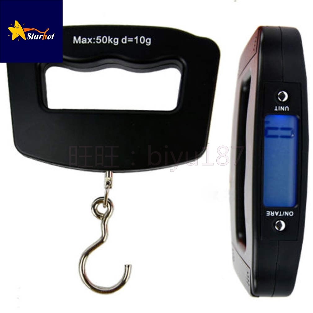 50Kg 10g LCD Digital Hanging Luggage Weight Hook Scale