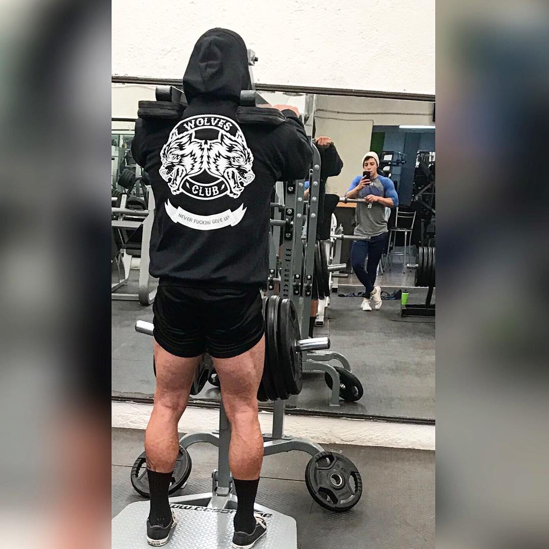 Cơ bắp đội trưởng mùa thu và mùa đông thủy triều tập thể dục áo len nam anh em dày giản thường thể thao lỏng lẻo trùm đầu hoodie hoodie ao hoodie nam