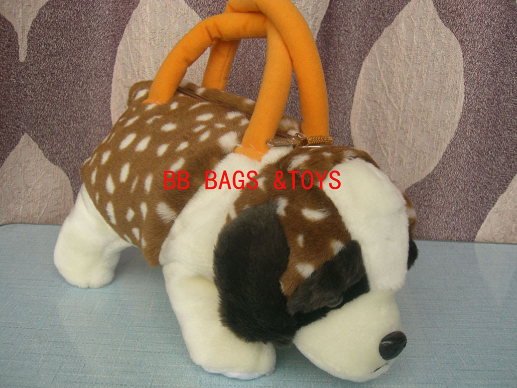 Children's toy plush toy toy dog family puppy satchel plush puppy buggy cuddle with pillow oversize