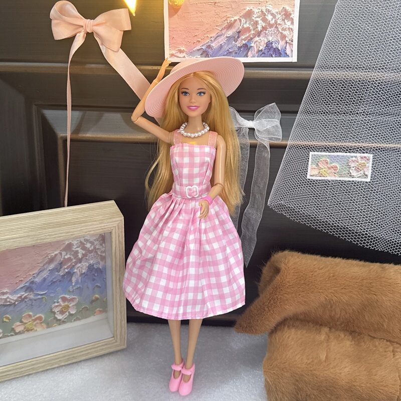 Perfect Day Same Style Doll 30cm Princess Simulation Doll Pink Plaid Skirt Girl Set Birthday Gift Perfect Day Same Style Doll 30cm Princess Simulation Doll Pink Plaid Skirt Girl Set Birthday Gift
