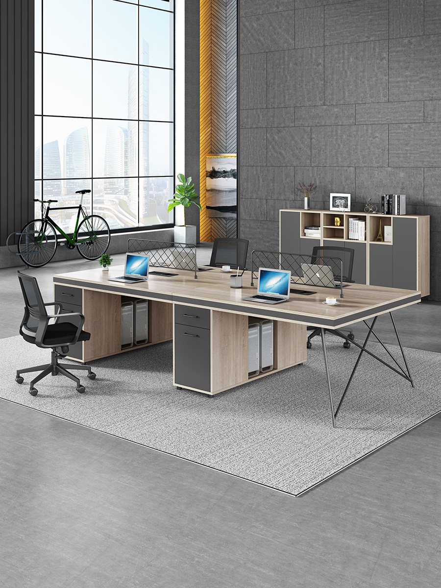 Desk simple modern staff work table and chair combination modern screen double staff conference table computer desk