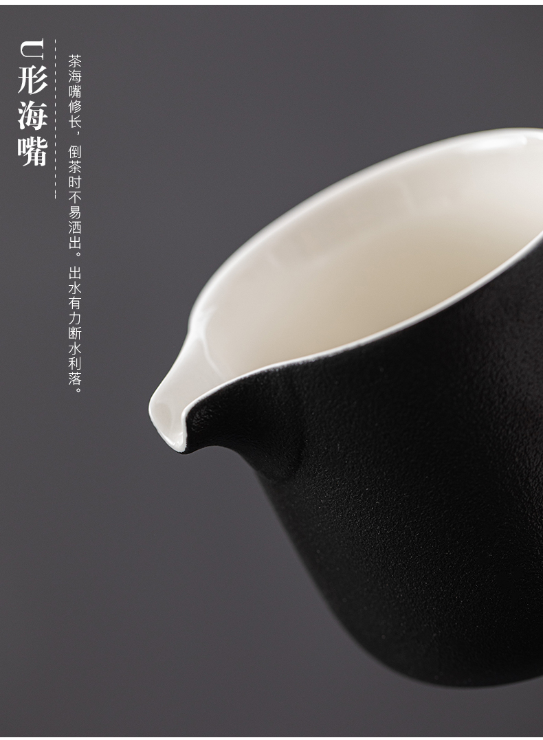 A Warm tea ware based contracted small home office of a complete set of kung fu ceramic side put the teapot teacup suit