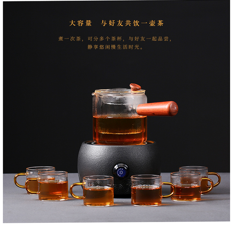 Flowers glass teapot fruit tea tea sets tea cup boiling tea pu - erh tea, black tea household electric TaoLu