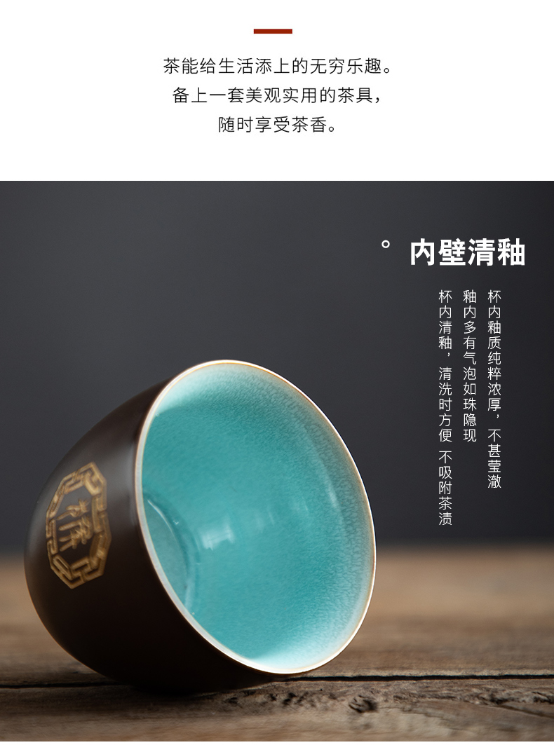 Zodiac of ceramic cup kung fu tea masters cup single cup size household custom lettering