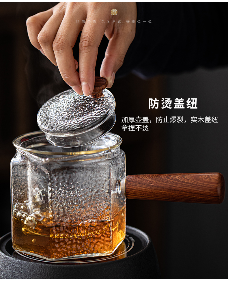 Flowers glass teapot fruit tea tea sets tea cup boiling tea pu - erh tea, black tea household electric TaoLu