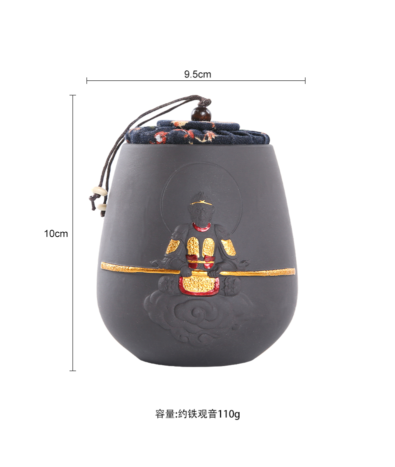 Sun wukong was creative ceramic violet arenaceous caddy fixings sealed tank storage POTS medium portable custom home to travel