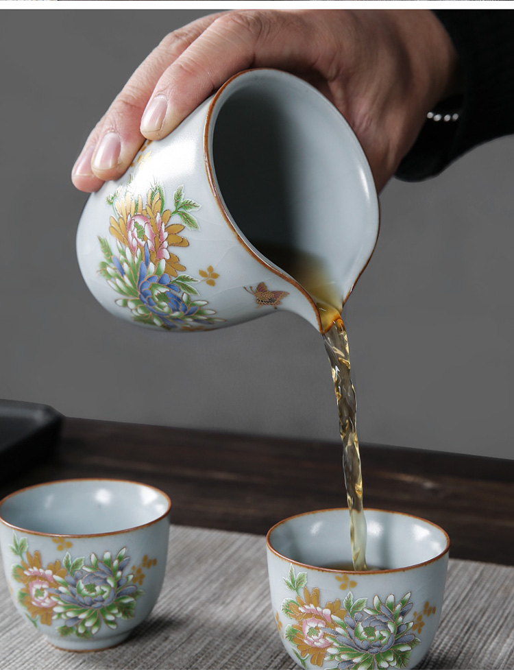 The professor pour points of tea exchanger with The ceramics steak flower fair keller household Japanese hand - made kung fu tea tea accessories tea sea