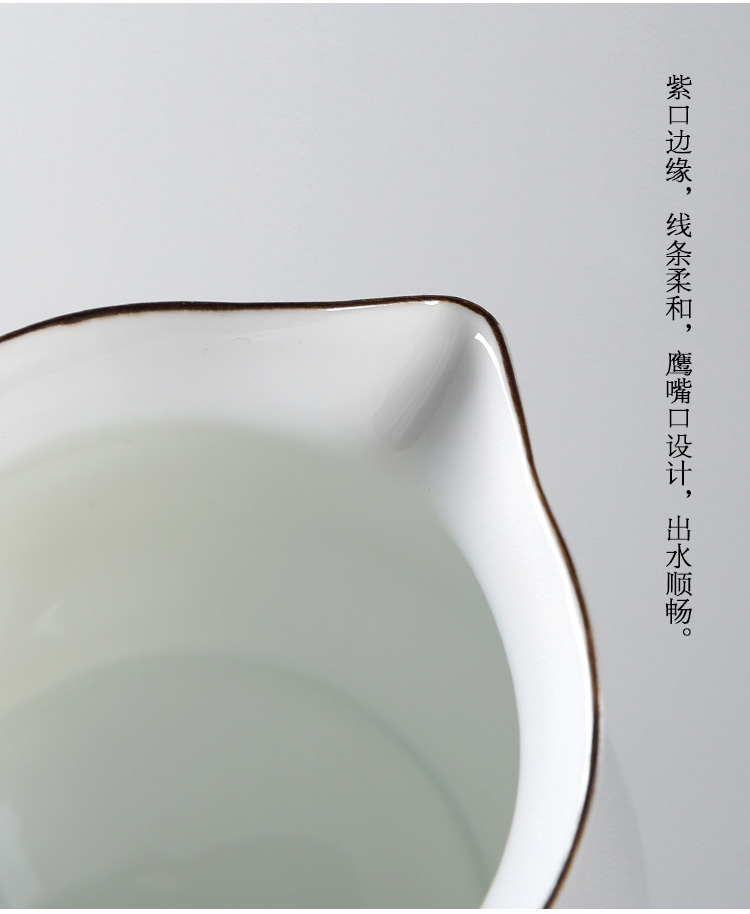 The professor han white porcelain hand - made ceramic fair keller of tea sea points cup tea is Chinese kung fu tea tea accessories