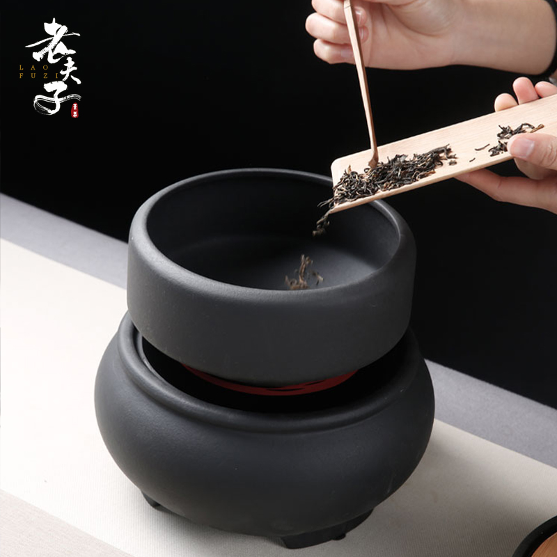The professor lava rock - ceramic The boiled tea, The electric TaoLu suit household black tea warm boiled tea pot