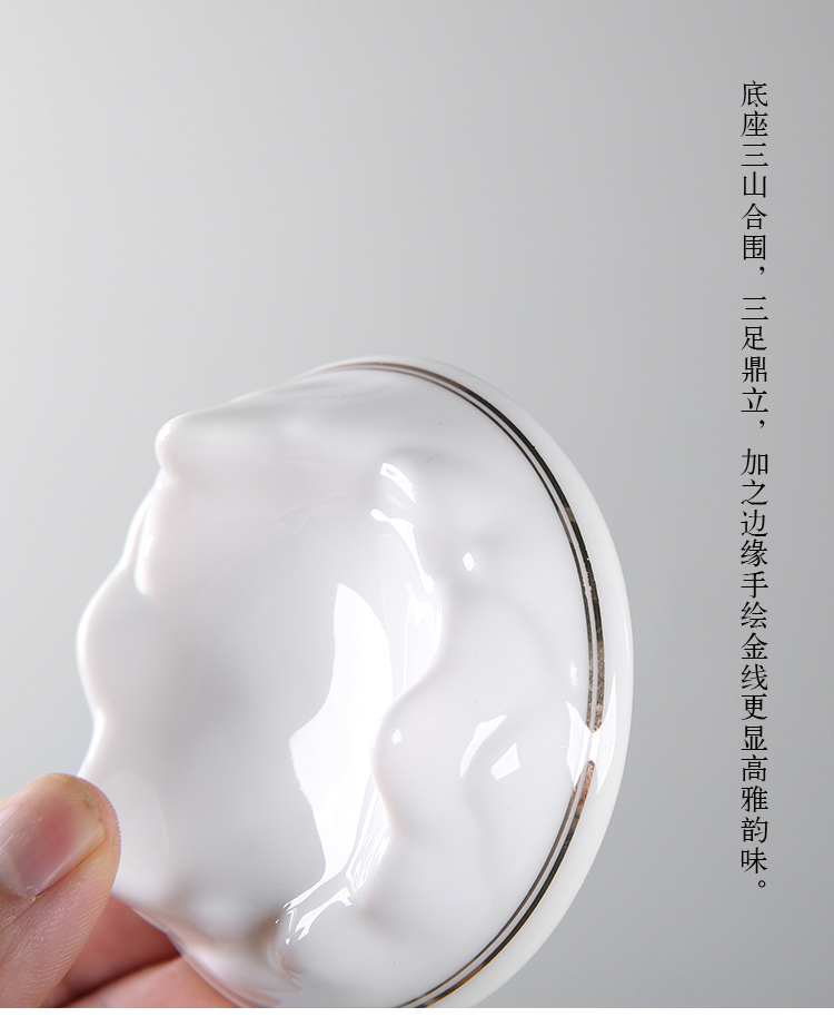 Creative ceramic large) paint edge tea tea strainer mesh filter kung fu tea tea accessories