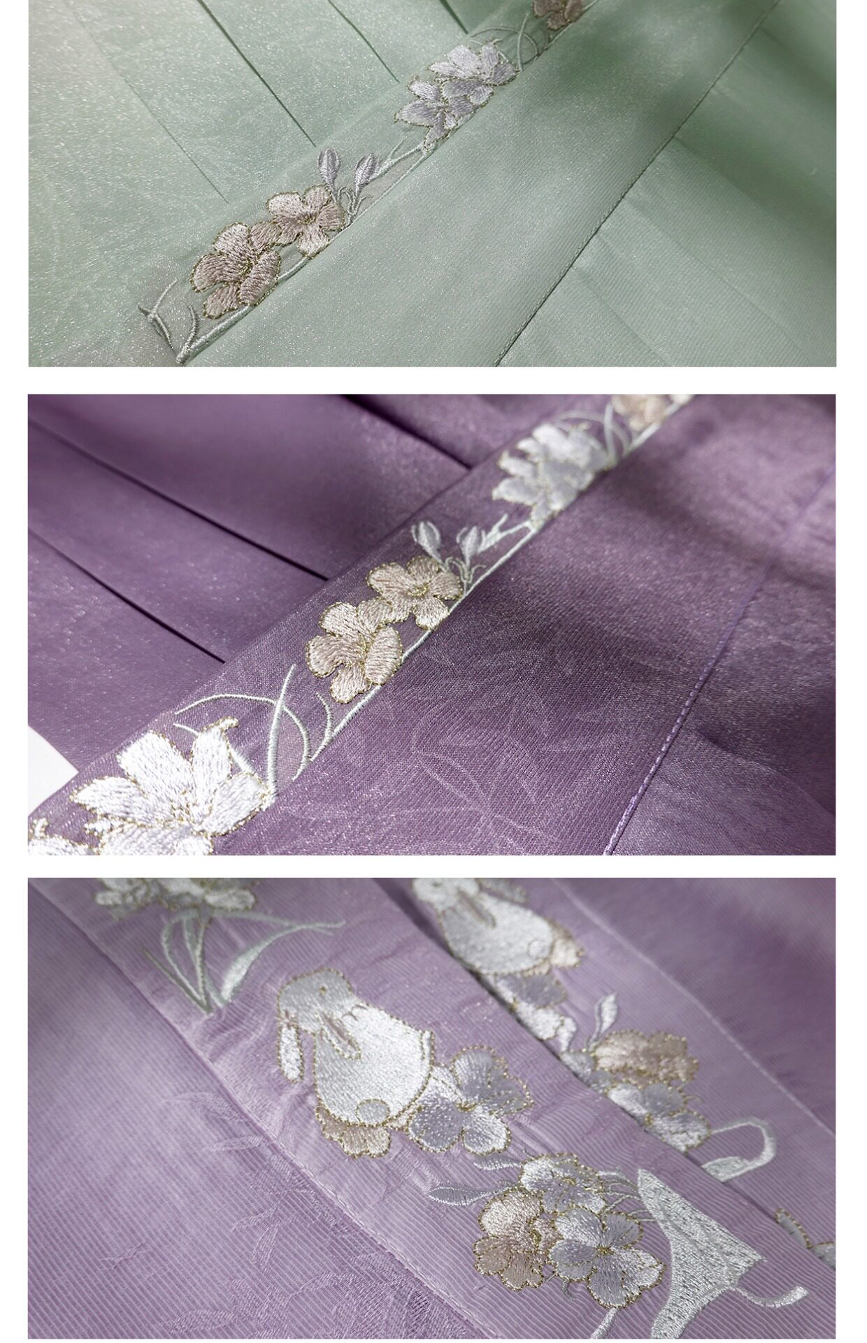 Китайцы одежда наборы 【上遥居】晚云间  宋制 原创汉服 女 春夏款 白色百迭长裙 内搭