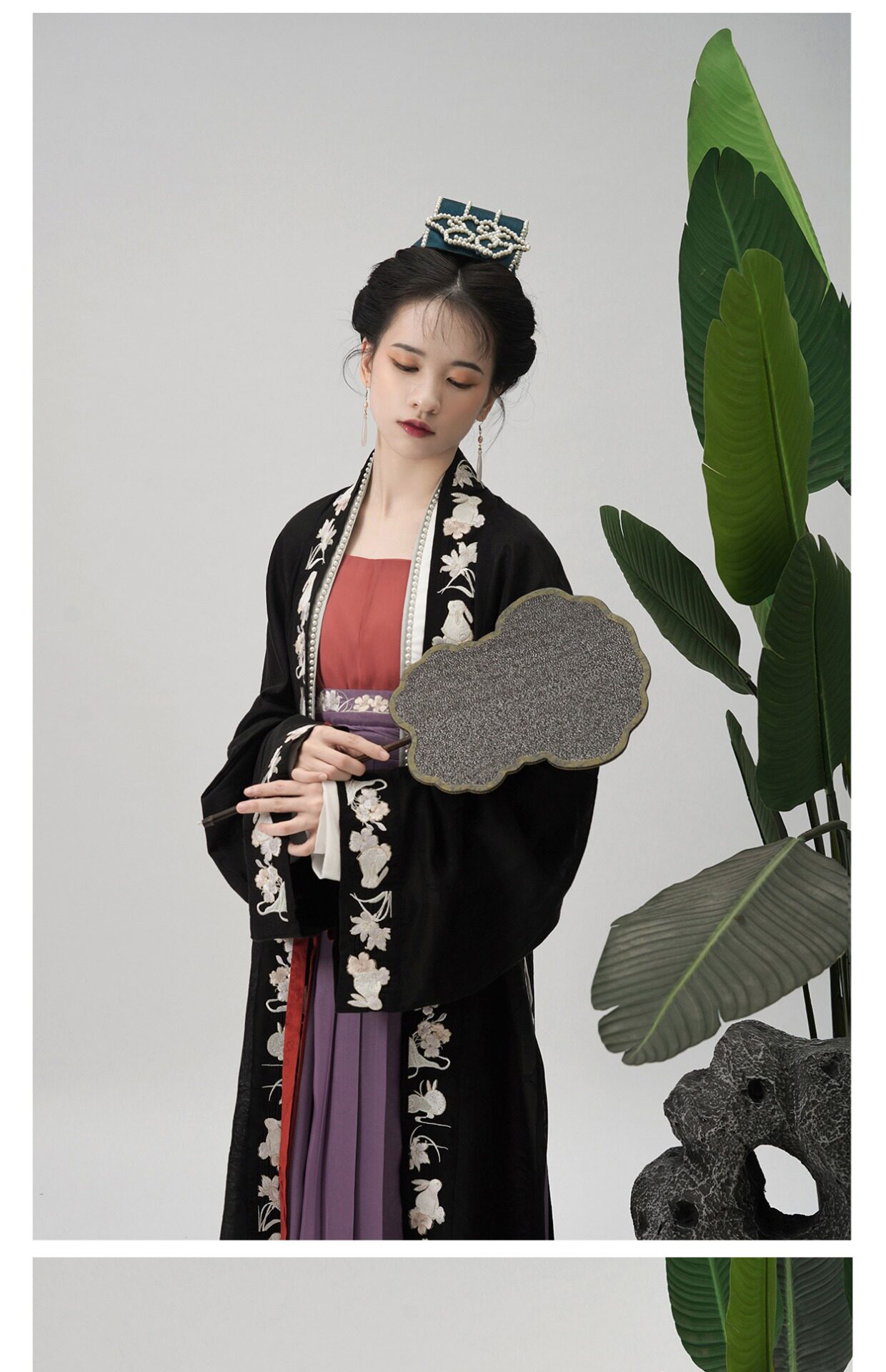 Китайцы одежда наборы 【上遥居】晚云间  宋制 原创汉服 女 春夏款 白色百迭长裙 内搭