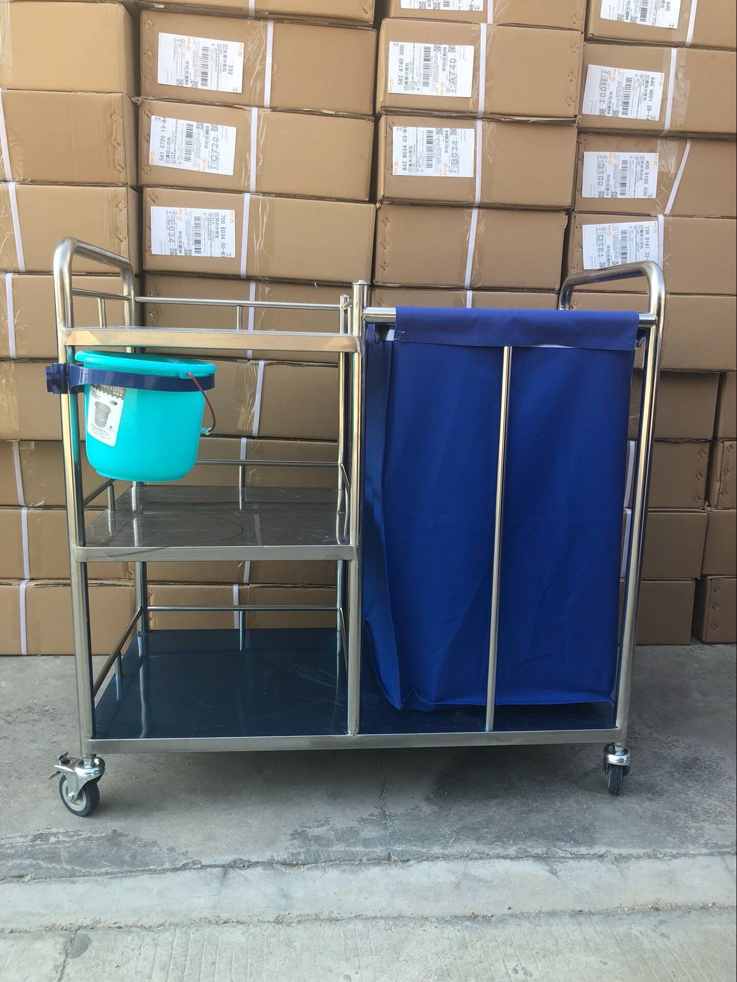 不锈钢三层护理车加厚