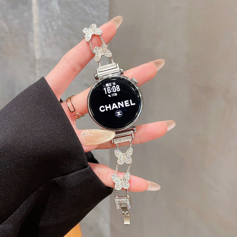 Suitable for Samsung Watch Watch9/8 Butterfly Fine Diamond Strap Watch7/6 Exquisite Bracelet Classic Watch Chain Suitable for Samsung Watch Watch9/8 Butterfly Fine Diamond Strap Watch7/6 Exquisite Bracelet Classic Watch Chain