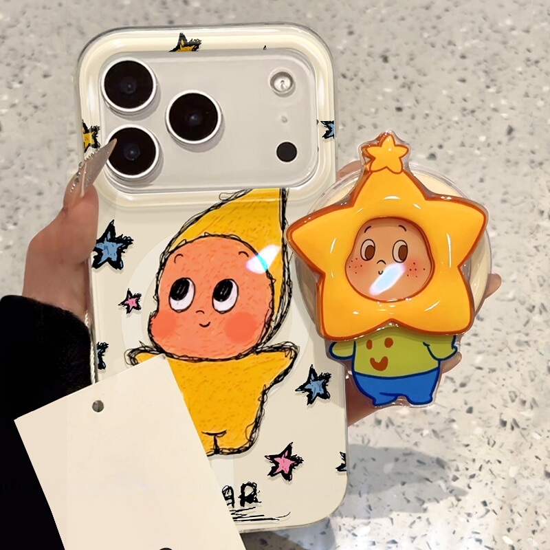Suitable for Apple 17 Pro Max Phone Case, New 2026 Model, Painted Graffiti Doll, Magnetic with Stand, High-End Protective Case for Women, Full Edge Coverage, Silicone, Cute, 1413 Suitable for Apple 17 Pro Max Phone Case, New 2026 Model, Painted Graffiti Doll, Magnetic with Stand, High-End Protective Case for Women, Full Edge Coverage, Silicone, Cute, 1413