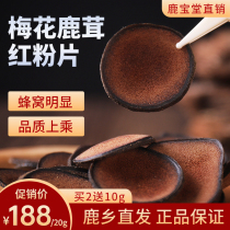 Buy 2 get 10g plum flower antler flakes pilose antler pruning dry bubble deer farm direct red pink flakes gift box dry flakes