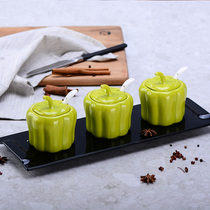 Ceramic Set Concorting Can Ceramic Oil Salt Can Concort Box Ceramic Concort Box Concorting Box