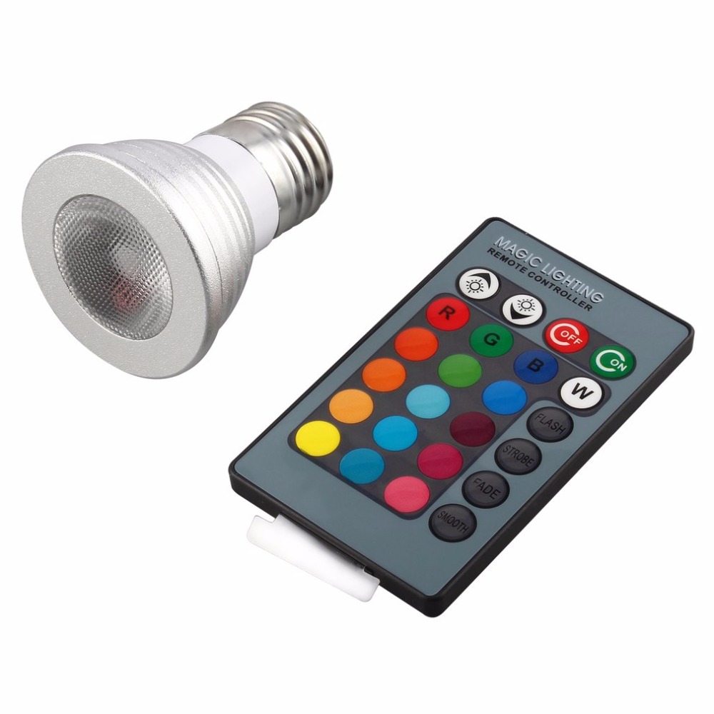 5W E27 Multi Color Change RGB LED Light Bulb Lamp with Remote