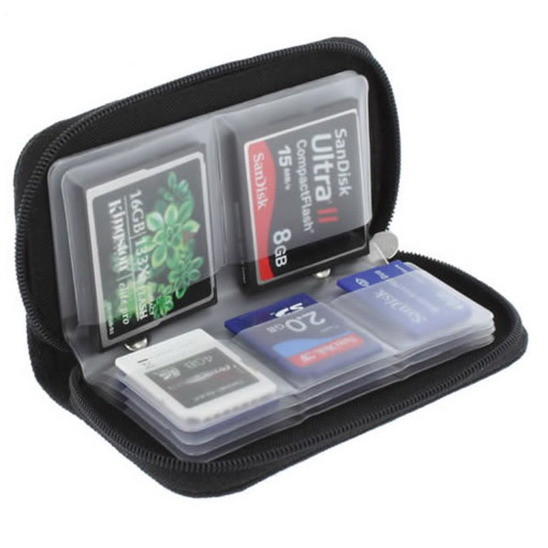 Black Memory Card Storage Carrying Case Holder Wallet 18slot