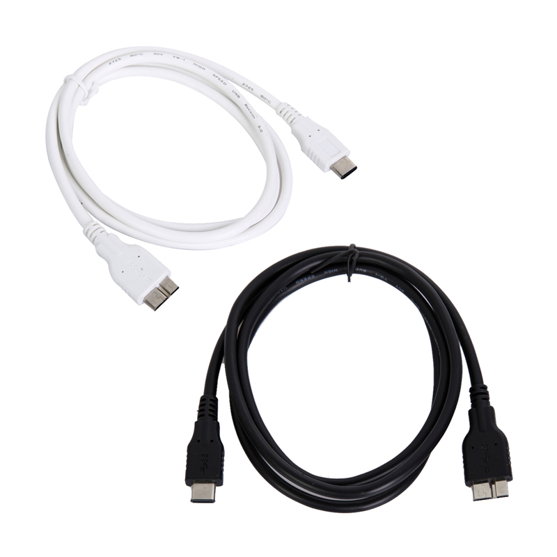 Black 10Gbps USB 3 1 Cable Type C Male to Micro USB 3 0 Hard