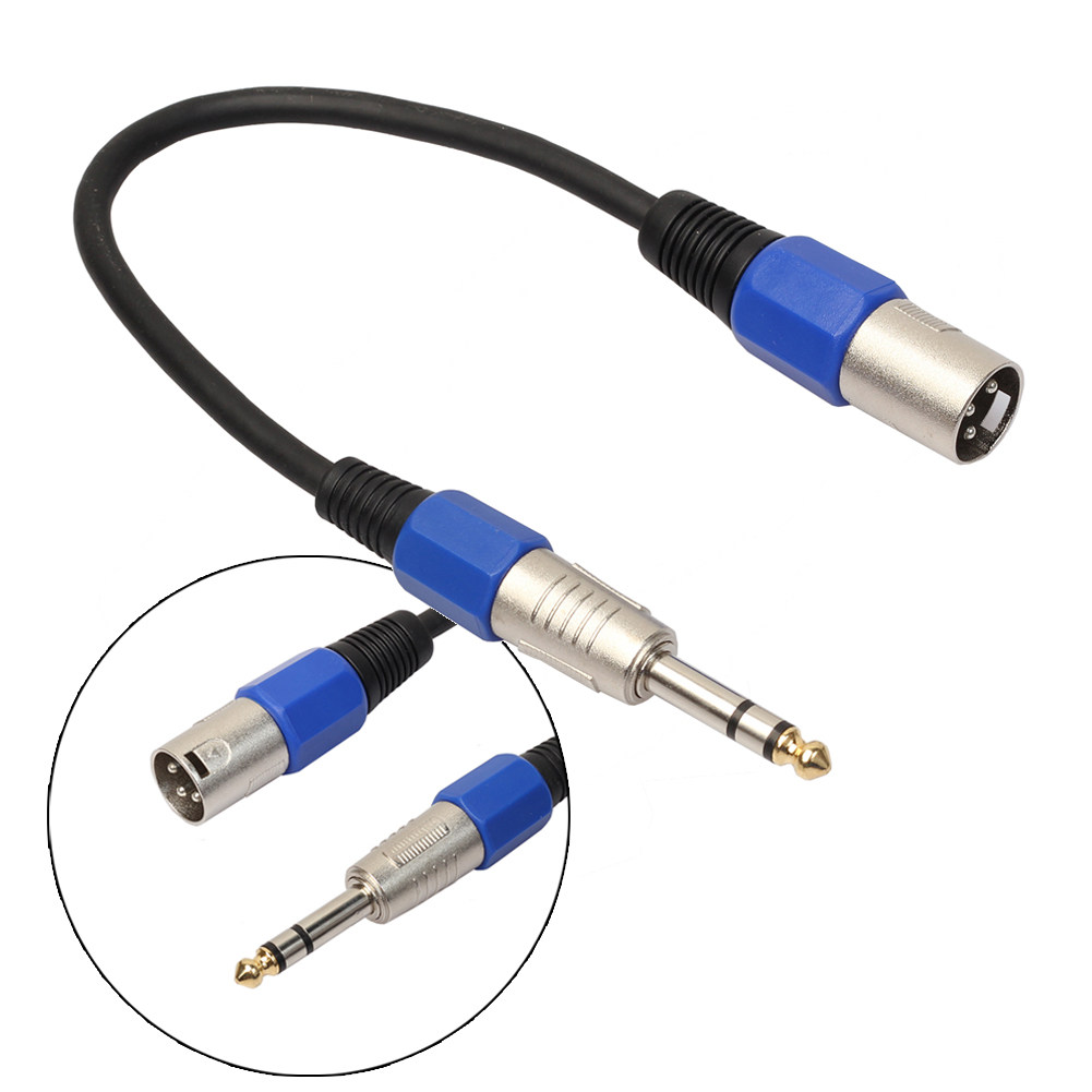 35cm 3P XLR Male Jack to 1 4 6 35mm Female Plug Stereo Micr