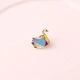 Hàn Quốc Huy hiệu Harajuku Kẻ sọc Tiên Dễ thương Trâm Nữ Schoolbag Pin Phim hoạt hình Anime Cat Huy chương Trâm
